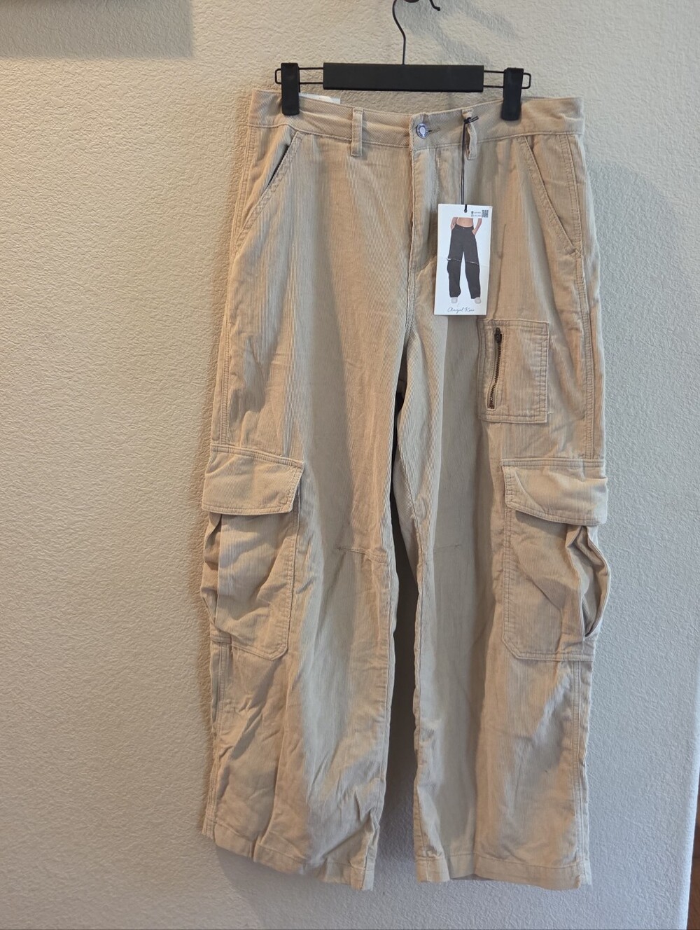 Angel Kiss Womens Cargo Pants in Beige Tan Size 11/30